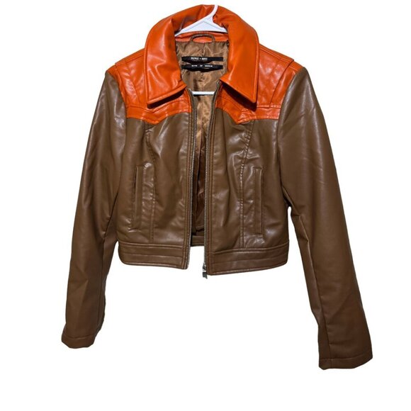 Urban Outfitters Silence + Noise Mariah Faux Leather Western Jacket size small - Picture 1 of 7
